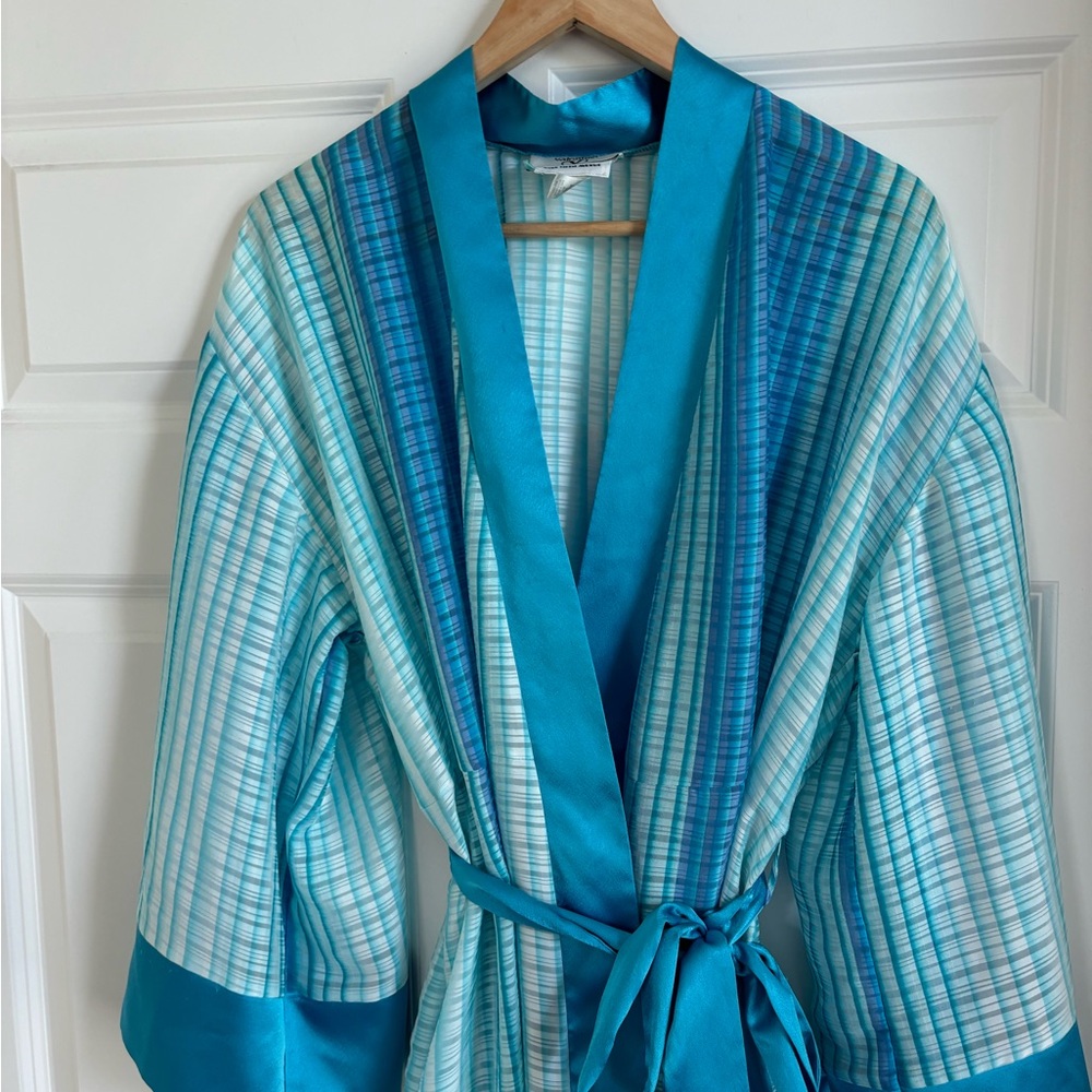 Vintage Valentino Intimo Sheer Robe Kimono Small - Picture 2 of 10